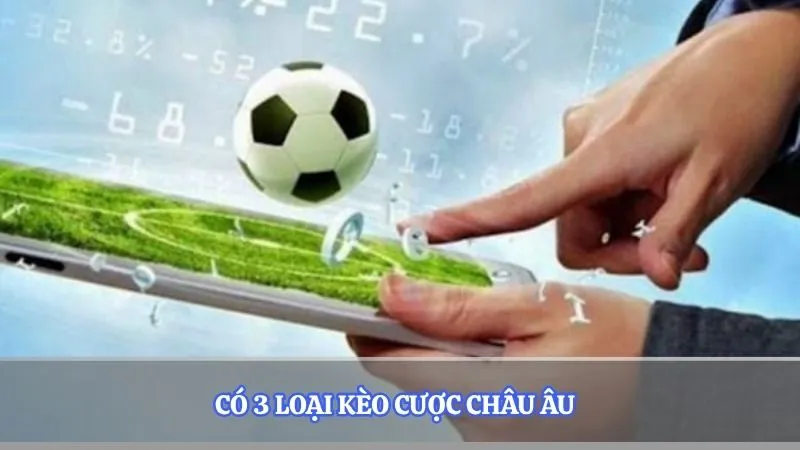 Có 3 loại kèo cược châu Âu  